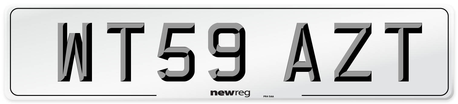 WT59 AZT Number Plate from New Reg